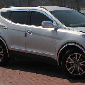 Дефлекторы Auto Clover - хромированные 4 шт на Hyundai Santa Fe 3 (DM)